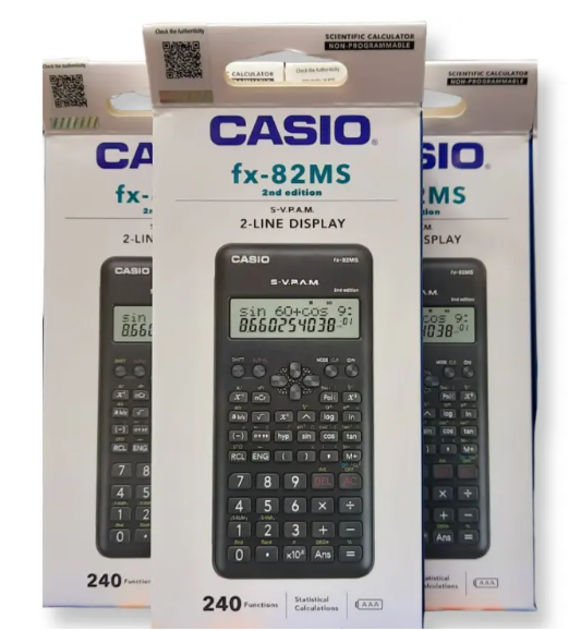 Original Casio FX-82MS Scientific Calculator Casio FX-82MS 2nd Edition– 240+ Functions, Dual Power, Durable Keypad, Ideal for High school, KCSE, University, College, Engineering & Business Students