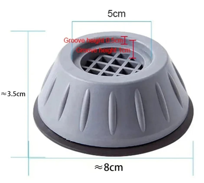Universal  Shock & Noise Cancelling Anti-Vibration Pads Can be used for washing machine, Driers, Deep Freezers and Fridge
⚕️The lower layer is made of rubber which has strong grip to absorb shock