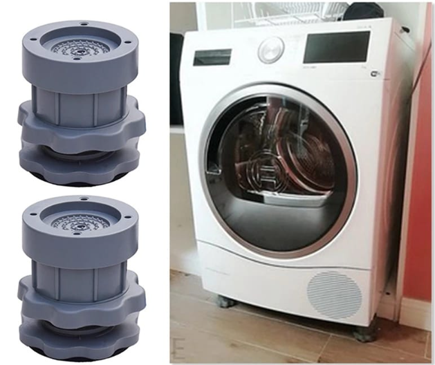 4Pcs Heavy duty Adjustable Height Washing Machine Anti Vibration Pad Shock Non Slip Feet Pads Refrigerator Furniture Protector