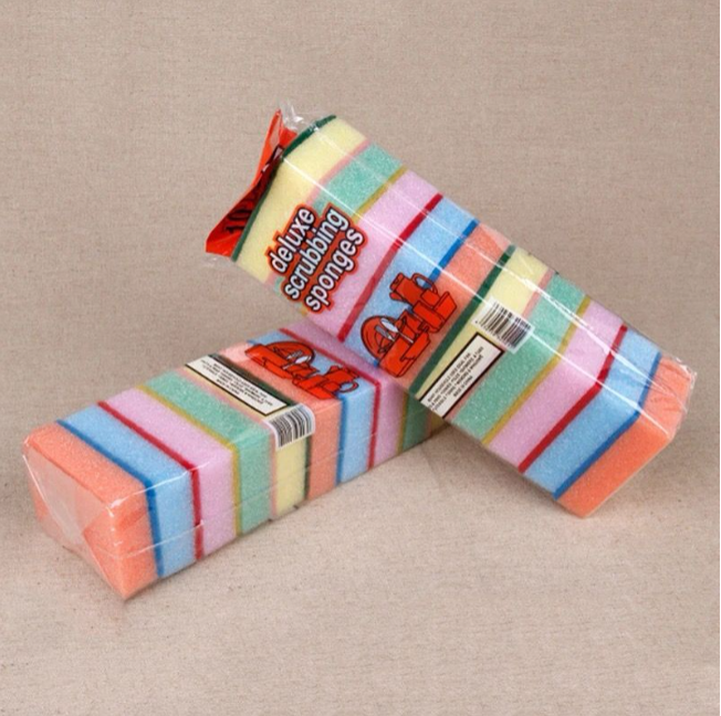 10Pcs Double Side Dishwashing Sponge Pan Pot Dish Wash Sponges Household Cleaning Tools Kitchen Tableware Dish Washing Brush