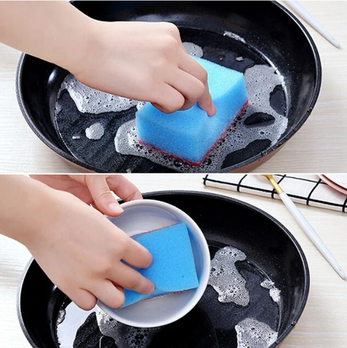 10Pcs Double Side Dishwashing Sponge Pan Pot Dish Wash Sponges Household Cleaning Tools Kitchen Tableware Dish Washing Brush