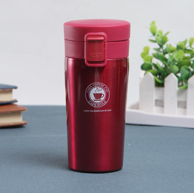 380ml Thermos Coffee Cup Tea Mug Double Layer Stainless Steel Vacuum Insulated Metal Thermos Outdoor Sports Office Water Bottle.