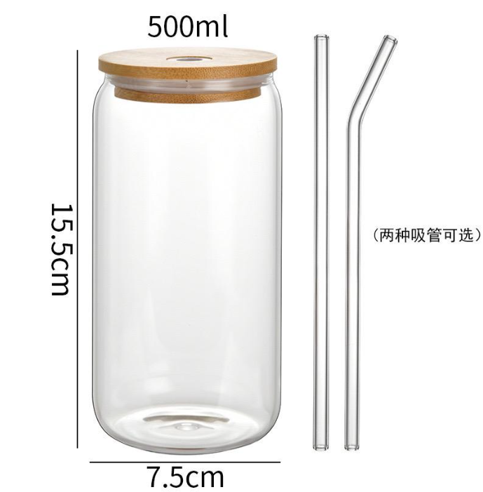 500ml Glass Cup With Lid and Straw Transparent Bubble Tea Cup Juice Glass Beer Can Milk Mocha Cups Breakfast Mug Drinkware
‼️‼️It comes with a free cleaning brush‼️‼️