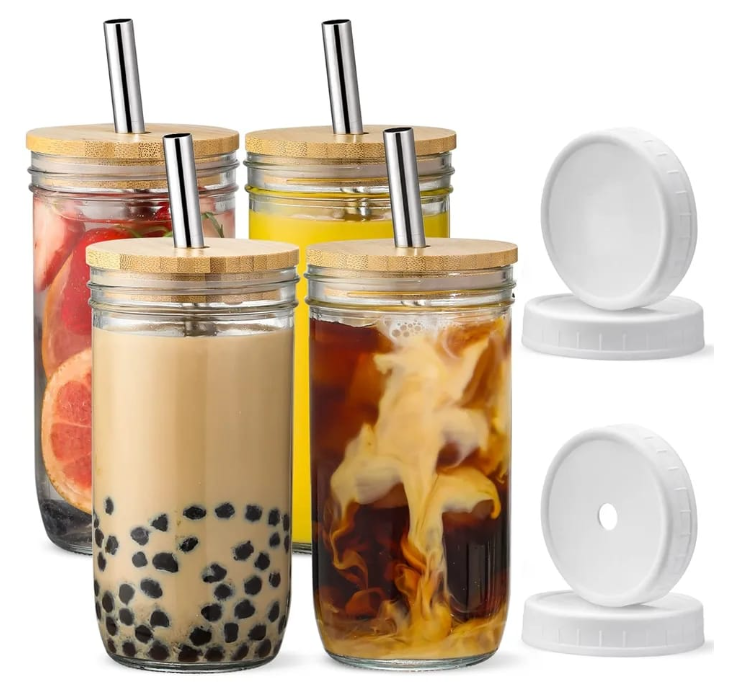 500ml Glass Cup With Lid and Straw Transparent Bubble Tea Cup Juice Glass Beer Can Milk Mocha Cups Breakfast Mug Drinkware
‼️‼️It comes with a free cleaning brush‼️‼️