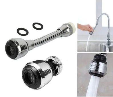 Metallic tap faucet extender Flexible Faucet Sprayer, Faucet Extender,360 Degree Tap Extension Aerator, Stainless Steel (2 Modes)