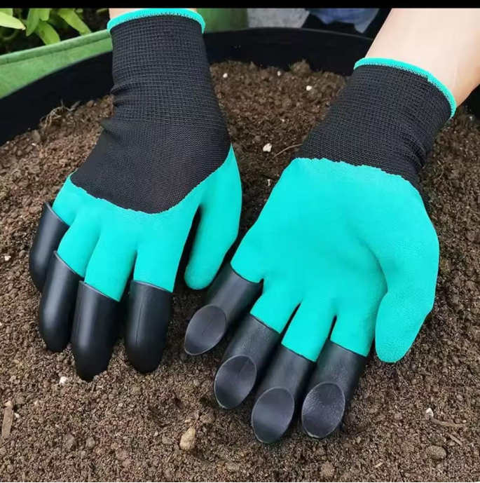 Gardening Gloves With Claws Heavy Duty Gloves For Gardening & Farming Reusable, Washable Gloves For Digging, Planting & Pruning Garden Accessories
