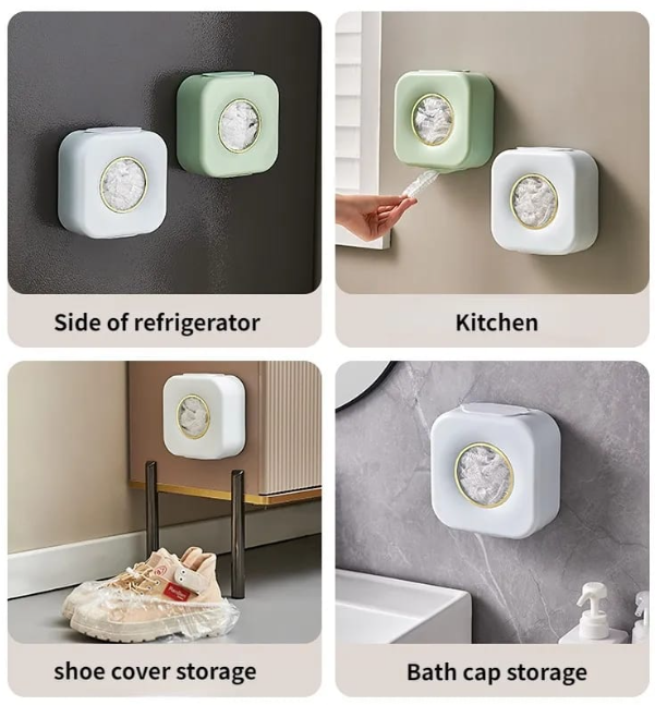 Classy wall mounted food cover clear paper storage box✅ Comes with 100pcs free storage /food cover /shoe cover papers
