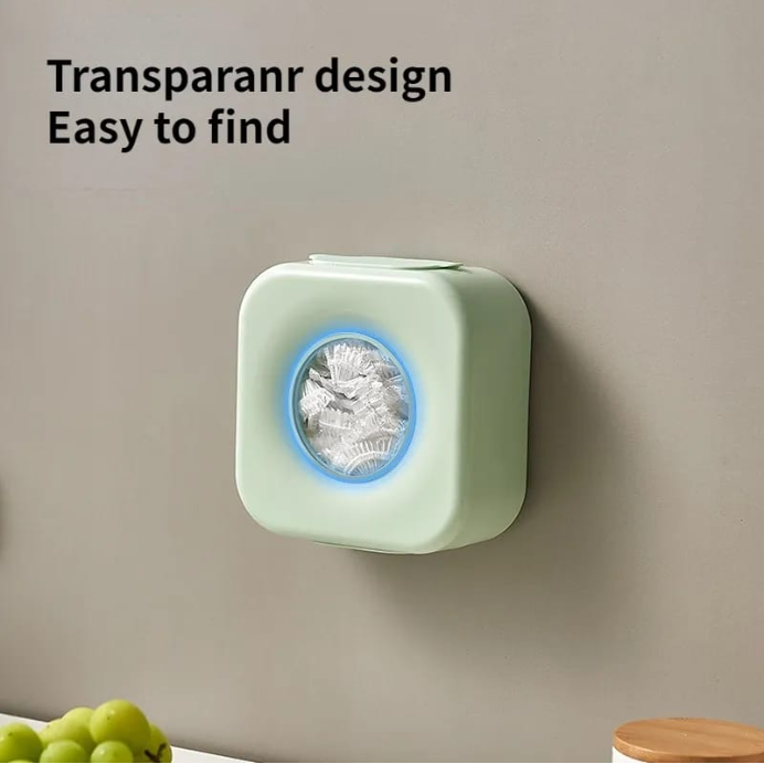 Classy wall mounted food cover clear paper storage box✅ Comes with 100pcs free storage /food cover /shoe cover papers