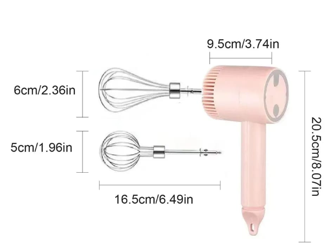 Wireless Food Mixer 3 Speed Handheld Electric Egg Beater Garlic Baking Mixer Multifunctional Food Processor