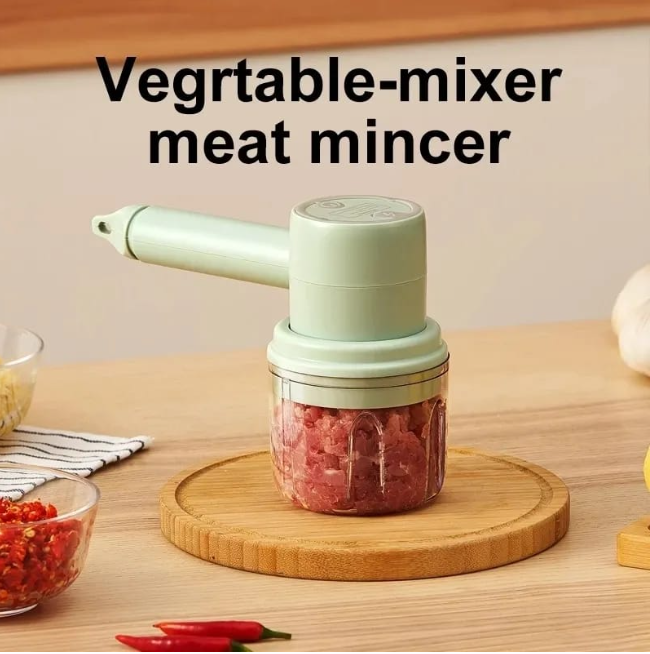 Wireless Food Mixer 3 Speed Handheld Electric Egg Beater Garlic Baking Mixer Multifunctional Food Processor
