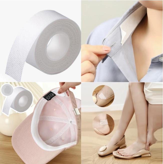 5M Rolled Sweat-absorbent Tape Hat Shirt Collar Anti-dirty Protector Fixing Sticker Self-Adhesive Disposable Sweat Pad