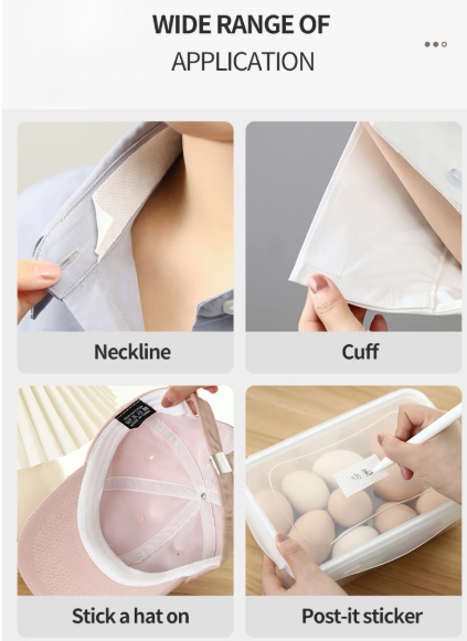 5M Rolled Sweat-absorbent Tape Hat Shirt Collar Anti-dirty Protector Fixing Sticker Self-Adhesive Disposable Sweat Pad