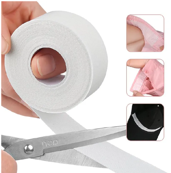 5M Rolled Sweat-absorbent Tape Hat Shirt Collar Anti-dirty Protector Fixing Sticker Self-Adhesive Disposable Sweat Pad