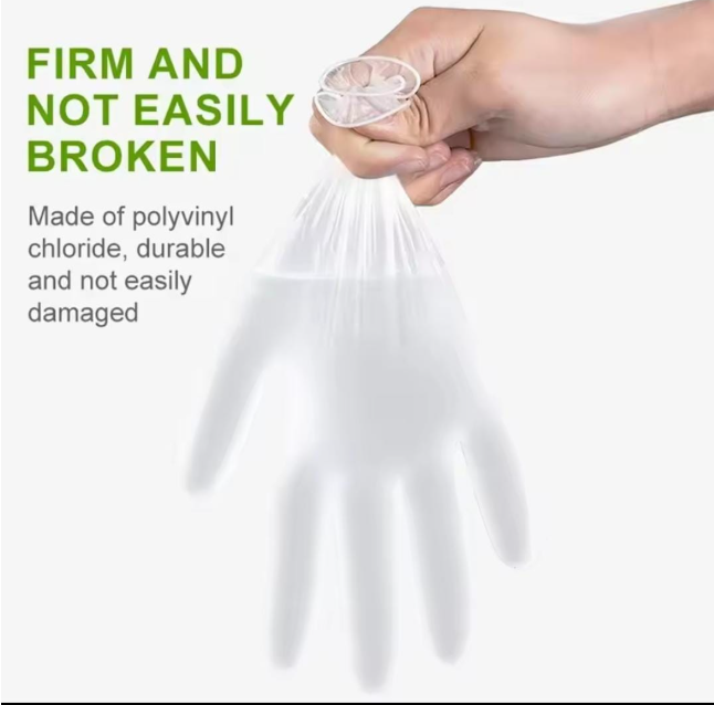 TPE Plastic Gloves a pack of 100pcs Disposable Loose-Fitting Latex Free For Food Prep Hair Dying Kitchen Cooking Translucent