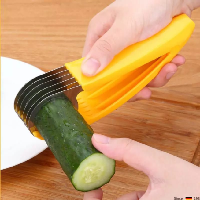 Stainless Steel Vegetables slicer Can slice bananas, sausages ,cucumber .,VEGETABLES CUTTER SLICER CHOPPER MANUAL Multifunctional Vegetable Chopper French Fries Cutter Household Hand Pressure tool
