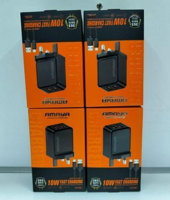 Amaya Original U110C 10W Smart Travel Charger Kit – With Type-C Fast Charging Cable