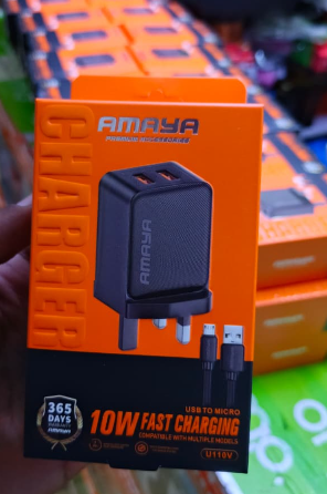Amaya Original U110C 10W Smart Travel Charger Kit – With Type-C Fast Charging Cable