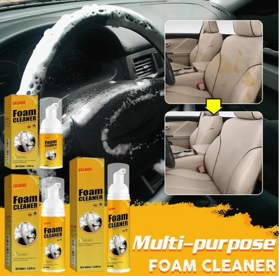 Multi purpose Foam Cleaner for Car and Household cleaning Lemon Flavor, All-Purpose Household Cleaners for Car and Kitchen