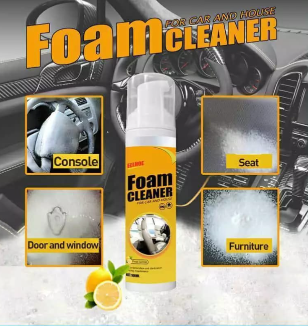 Multi purpose Foam Cleaner for Car and Household cleaning Lemon Flavor, All-Purpose Household Cleaners for Car and Kitchen