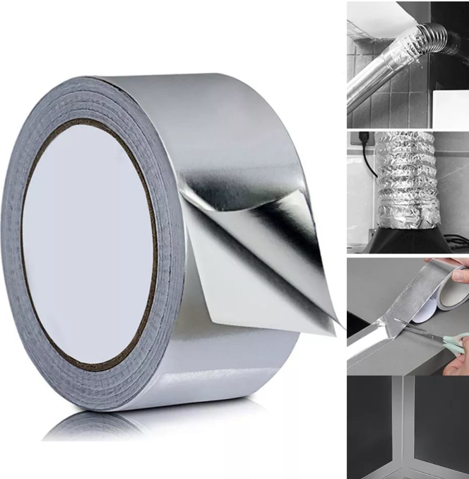 5M Aluminum Foil Duct Tape / Heavy Duty / High Temperature Sealing and Patching / Perfect for HVAC, Air Ducts, Metal Repair, Foamboard, Insulation, Dryer Vent and More