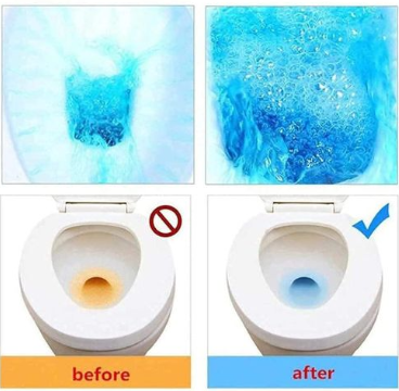 20Pcs  Automatic Flush Toilet Bowl Cleaner Tablets, Bathroom Tank Cleaner, Powerful Cleaning Ball Toilet Blue Deep Clean Bubbles, Long-Lasting Fresh Air No Pungent Odour