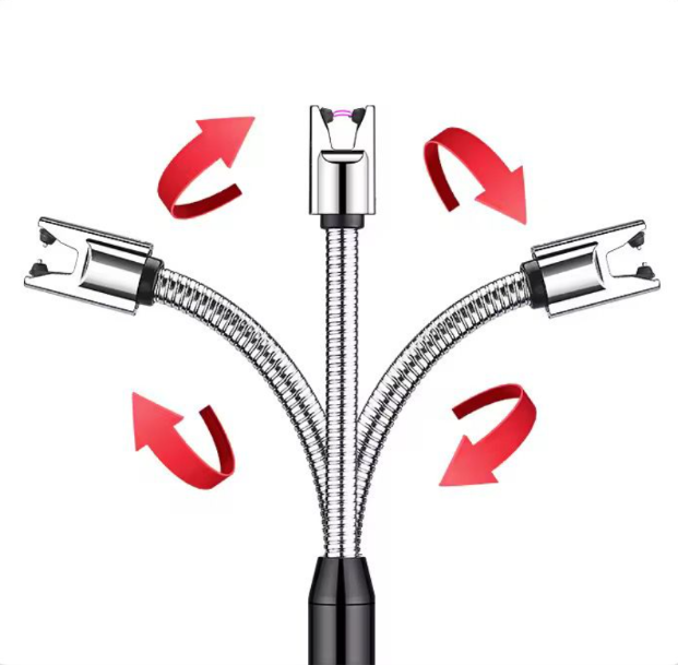 Windproof Lighter Arc Pulse Ignition Guns USB Rechargeable Type-C Interface Portable Kitchen Igniters With Couple Household Camp