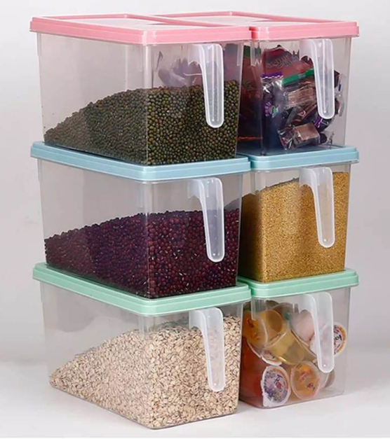 2PCS 5-Litres Plastic Cereal/ Fridge Containers