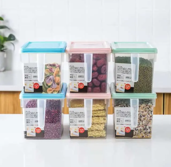 2PCS 5-Litres Plastic Cereal/ Fridge Containers