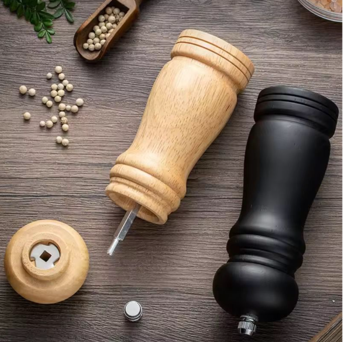 Hot Selling Pepper Grinder 6Inch Sets Western Restaurant Sea Salt Black Pepper Mills Home Grinding Kitchen Seasoning Bottle - Set of Two