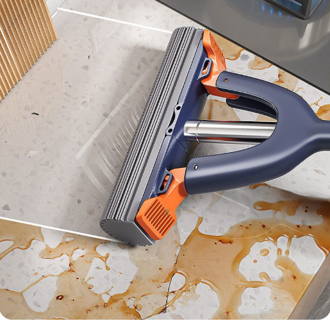 High quality self squeezing sponge mop perfect for wood floors and slippery floors / Mini Mop Powerful Folding Household No Hand Wash Strong Absorbent Mop for Bathroom Kitchen Desktop