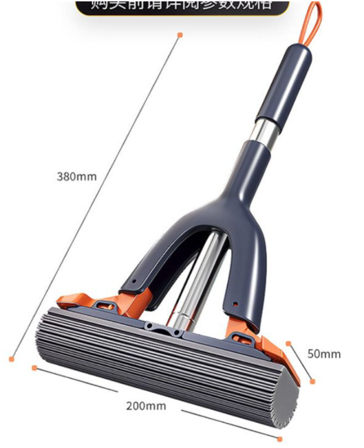 High quality self squeezing sponge mop perfect for wood floors and slippery floors / Mini Mop Powerful Folding Household No Hand Wash Strong Absorbent Mop for Bathroom Kitchen Desktop