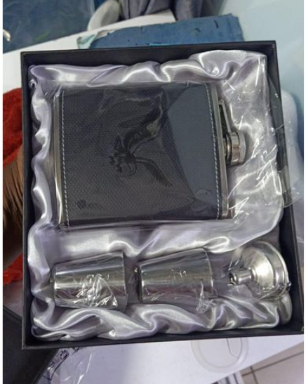 Portable Whiskey Hip Flask Leather Wrapped Engraved Stainless Steel,.Comes in a nice package and with 2 tot cups  Discreet Alcohol Bottle for Travel, Camping, Gifts