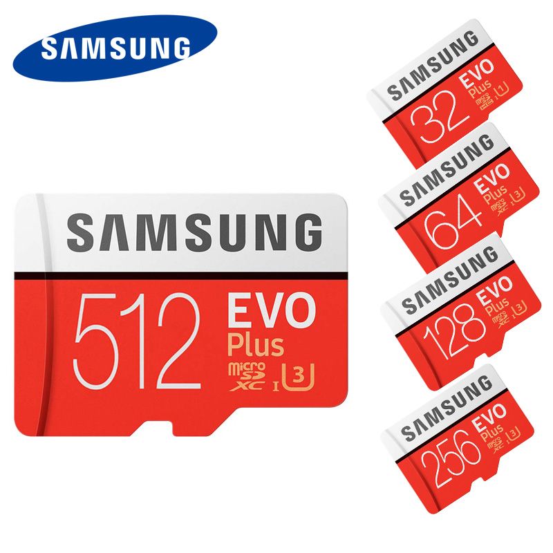 SAMUSNG EVO Plus SDXC U3 256GB 512GB 16GB 32GB 64GB 128GB 1TB 2TB Memory Card Micro SD 16G 32G 64G 128G 256G 512G 1T 2T Class 10 TF Mini Microsd Card