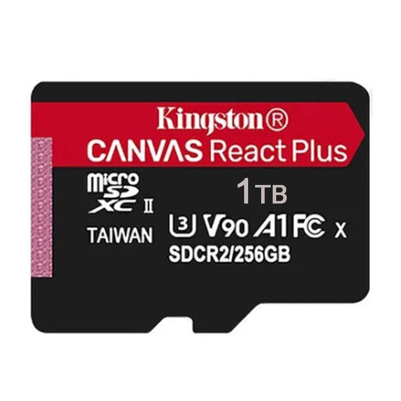 Kingston CANVAS React Plus U3 V90 MicroSD 2TB 1TB 512GB 256GB Memory Card SDXC Class 10 TF Mini Card Micro SD 256G 512G 1T 2T 1024GB for Camera Smartphones Laptop