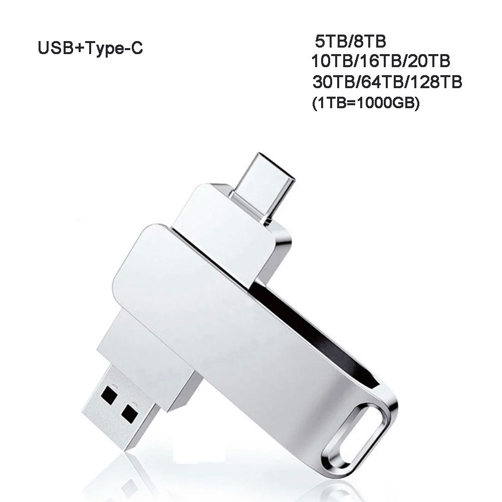 HP OTG 2in1 5TB 8TB 10TB 16TB 20TB 30TB 32TB 64TB 128TB USB3.2 Flash Drive Disk Metal Pen Drive Stick U Disk Flashdisk Pendrive ( USB+Type-C )