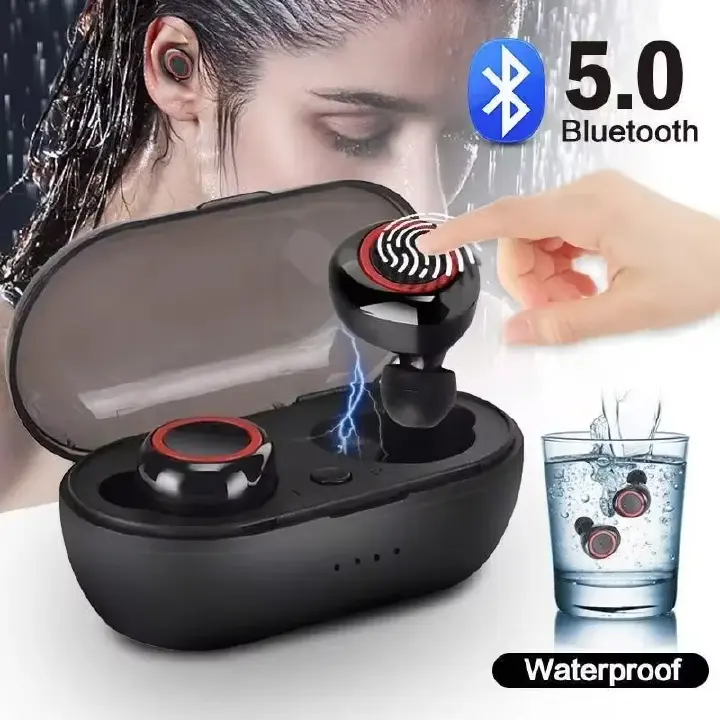 Fashion Wireless Bluetooth Earphones  5.0 Earphone Noise Cancelling  Stereo Sound Music In-ear Earbuds for all women and men smartphone Fast delivery within 1-5 days