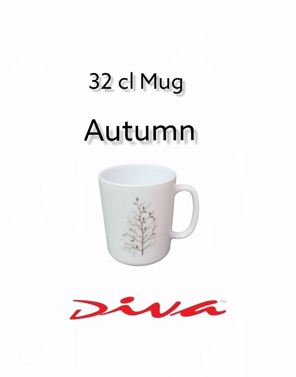 A Set of 6pcs Diva 32 cl (320ml)  Tea, Coffee, Water or Juice Glass Mugs Attractive Fashionable Light & Portable Chips immune Dishwasher risk-free Cups