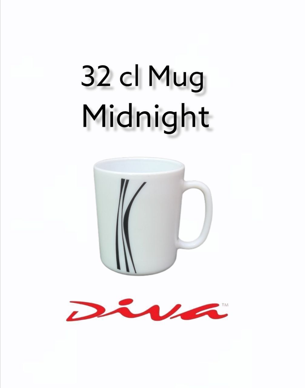 A Set of 6pcs Diva 32 cl (320ml)  Tea, Coffee, Water or Juice Glass Mugs Attractive Fashionable Light & Portable Chips immune Dishwasher risk-free Cups