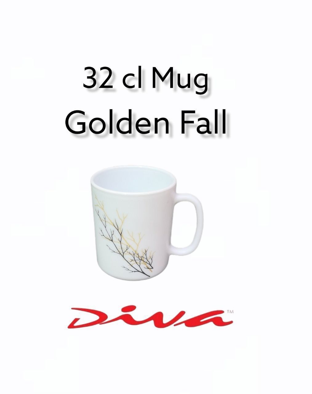 A Set of 6pcs Diva 32 cl (320ml)  Tea, Coffee, Water or Juice Glass Mugs Attractive Fashionable Light & Portable Chips immune Dishwasher risk-free Cups