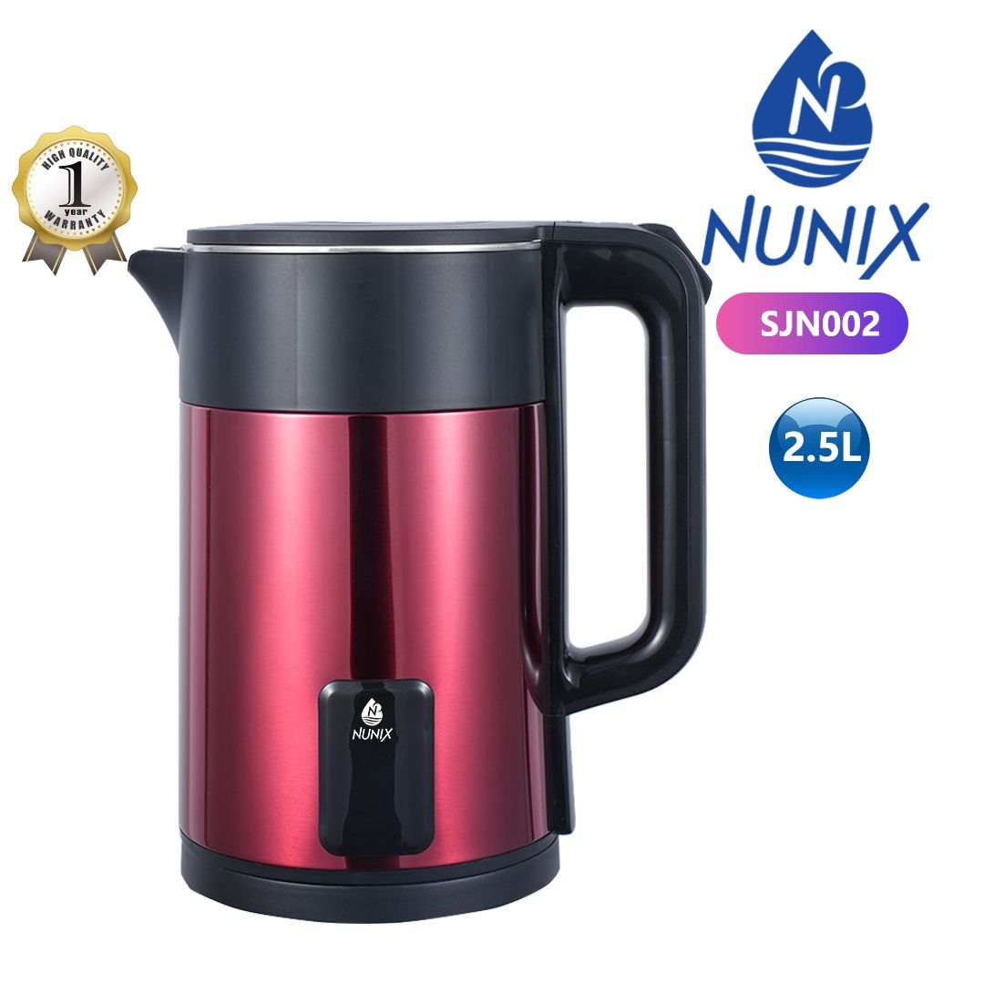 Nunix New Arrival Classic 2.5ltrs Stainless Steel Electric kettle , Automatic Hot water Boiler or Heater Jug Auto Shutoff SJN002