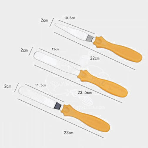 3 in 1 cake pallet knifes light gauge Perfect for decorating fondant cake
 Help you to smooth cream ,Smoothing cream cake surface and side