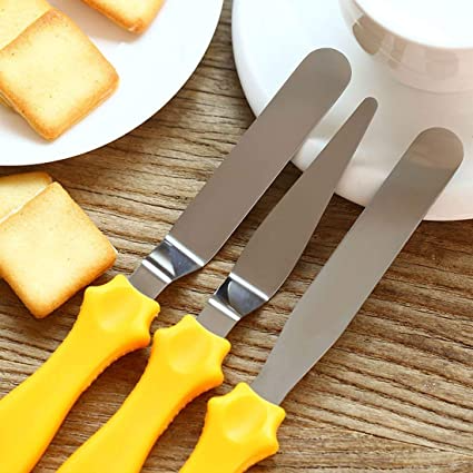 3 in 1 cake pallet knifes light gauge Perfect for decorating fondant cake
 Help you to smooth cream ,Smoothing cream cake surface and side