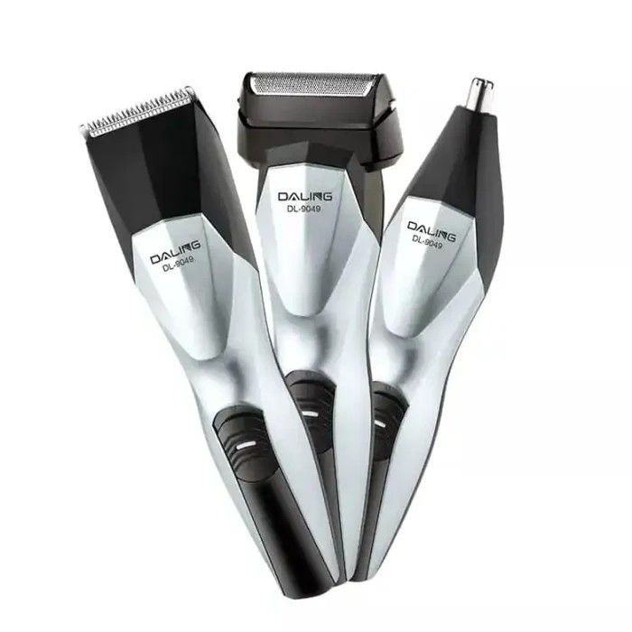 Daling – 3 in 1 Grooming Kit Electric Hair Clipper, Razor (Shaver), Nose Trimmer Stainless Steel Outer Foil