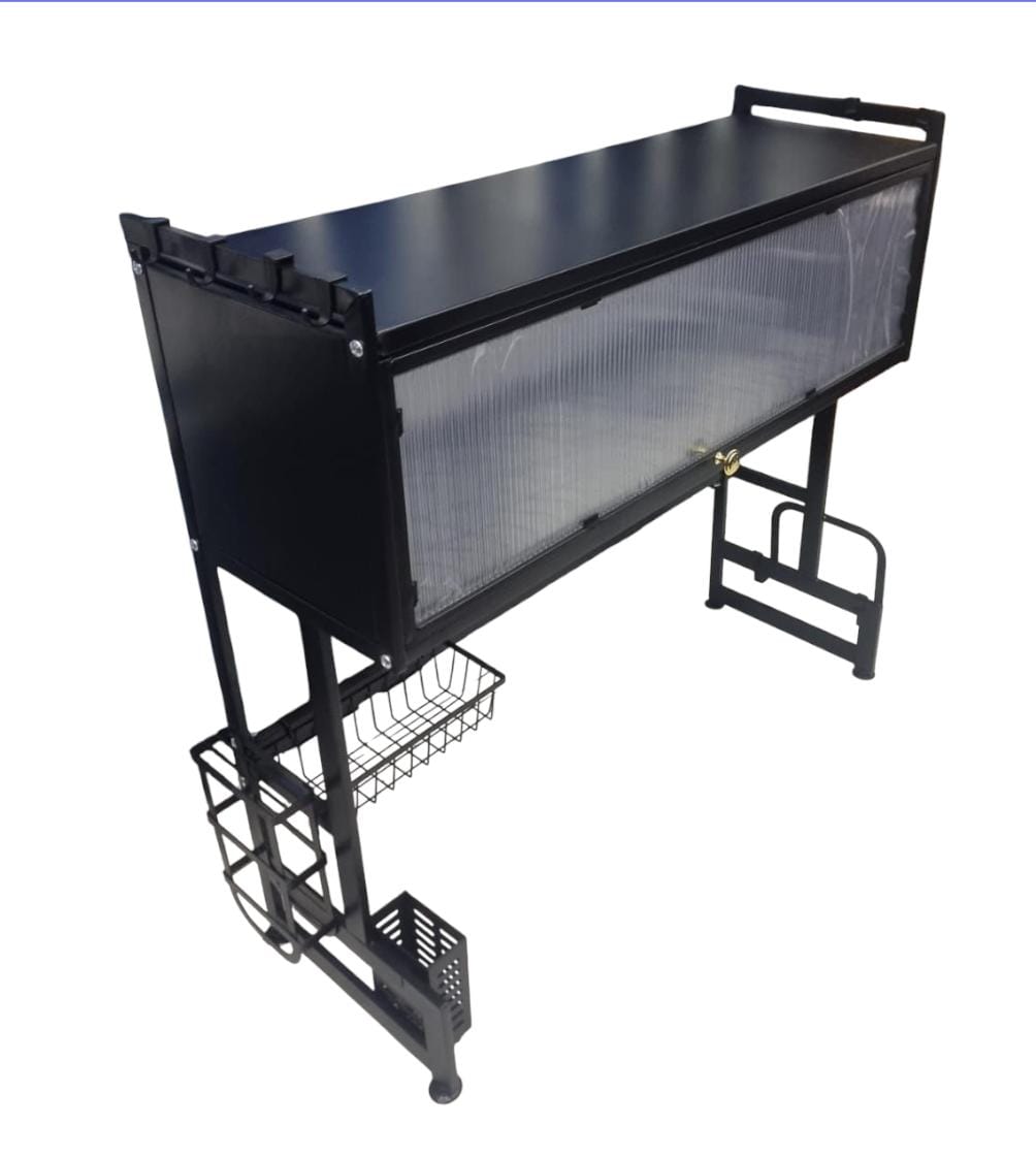 Heavy duty over the sink Rack with closable cabinet