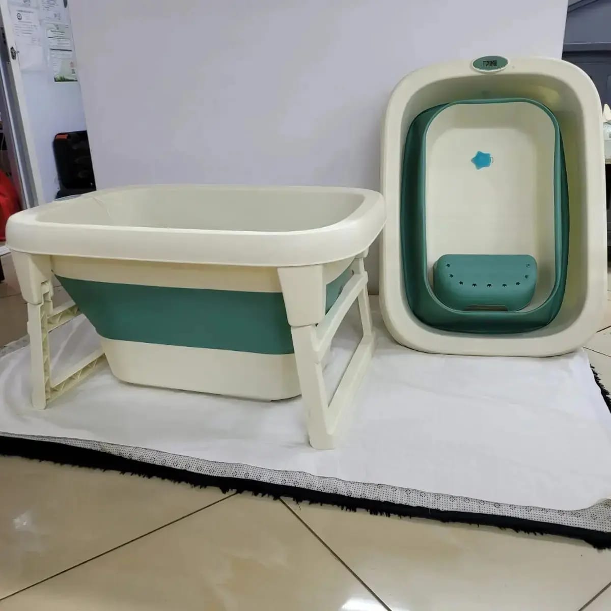 Folding Bathtub Portable Baby, Easy To Store, Plastic Bath Barrel Separate Family Bathroom Tub, For Shower Stall, Efficient Maintenance Of Temperature