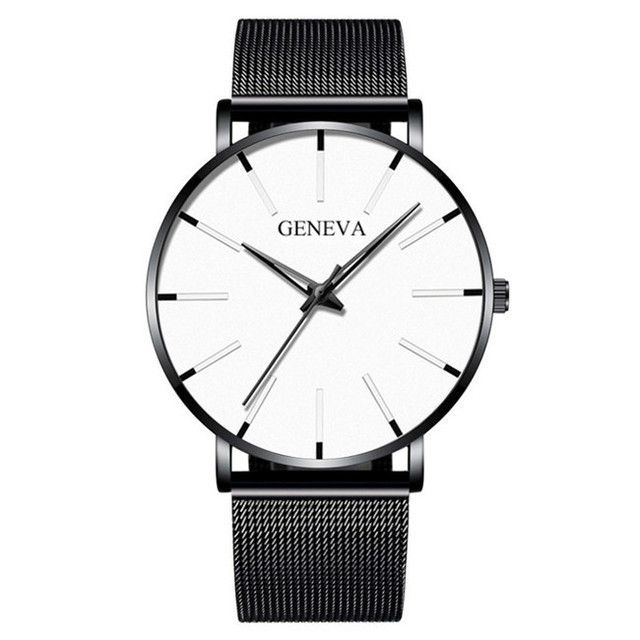 Quartz Watches Men'S Watch Business Simple Personality Everything Ultra Thin Mesh With High-End Quartz Watch Bracelet Set