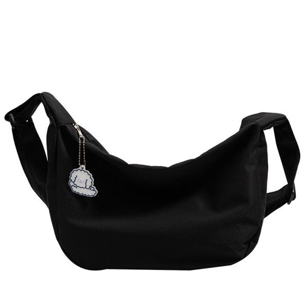 Women's Canvas Solid Color Fashion Single Shoulder Crossbody Dumpling Bag Crossbody Bags