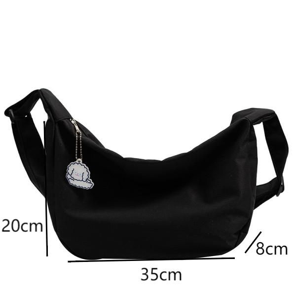 Women's Canvas Solid Color Fashion Single Shoulder Crossbody Dumpling Bag Crossbody Bags