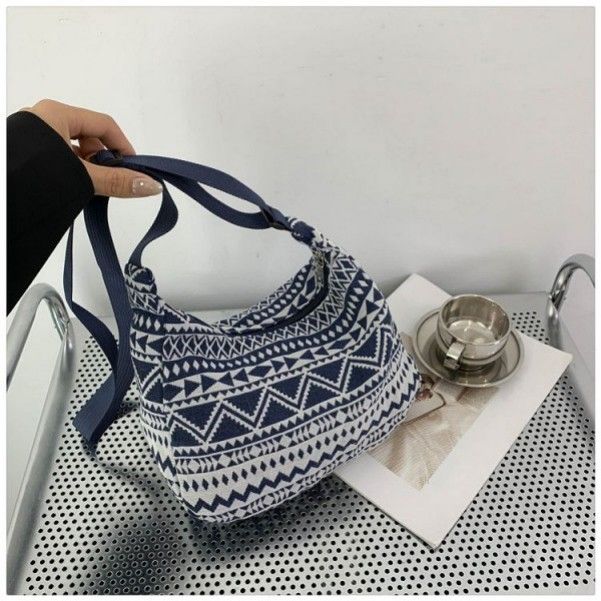 Women's Canvas Large Capacity Fashion Shopping Commuter Crossbody Bag  Crossbody Bags