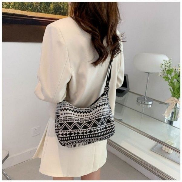 Women's Canvas Large Capacity Fashion Shopping Commuter Crossbody Bag  Crossbody Bags